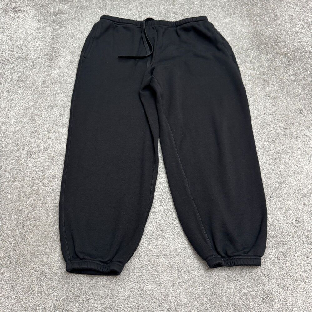 Cozy Earth Plush Longe Jogger Sweatpants Womens Large Black Drawstring Casual